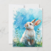 Vintage Bunny Painting Postcard