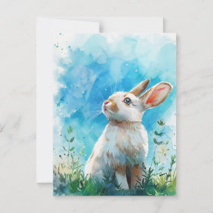  Vintage Bunny Painting Postcard