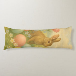 Vintage Bunny/Rabbit Easter Egg/Spring  Fleece  Body Cushion