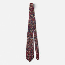 Vintage Burgundy Paisley Floral