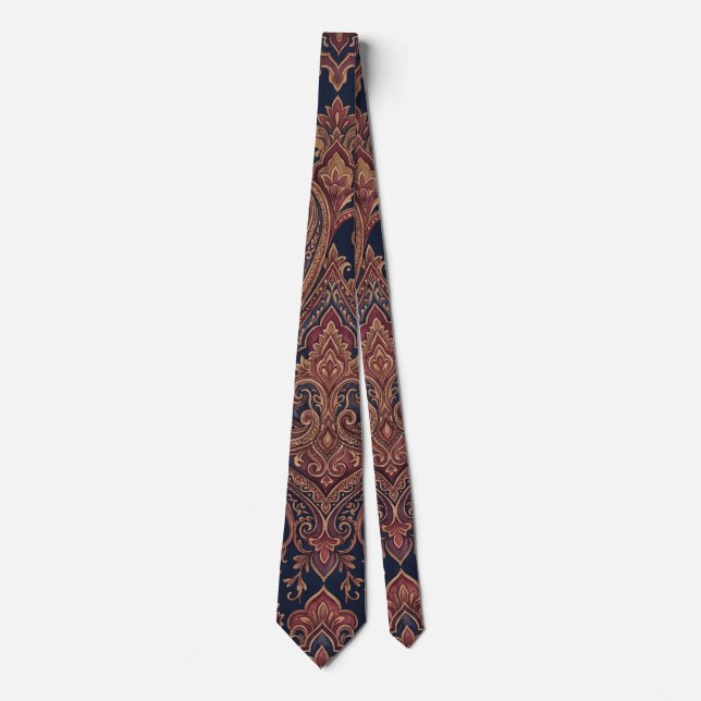 Vintage Burgundy Paisley Tie (Front)