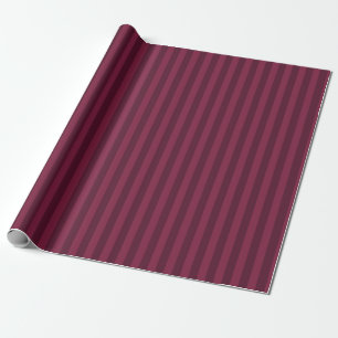 Vintage Burgundy Red Stripes Wrapping Paper
