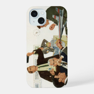 Vintage Business, Airline Executives Meeting iPhone 15 Case