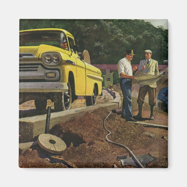 Vintage Business Architect Construction Contractor Magnet (Front)