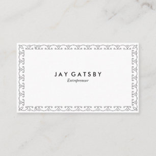 Vintage Business Card Art Deco Design