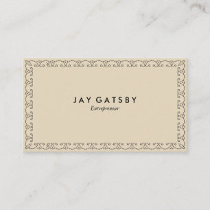Vintage Business Card Art Deco Design