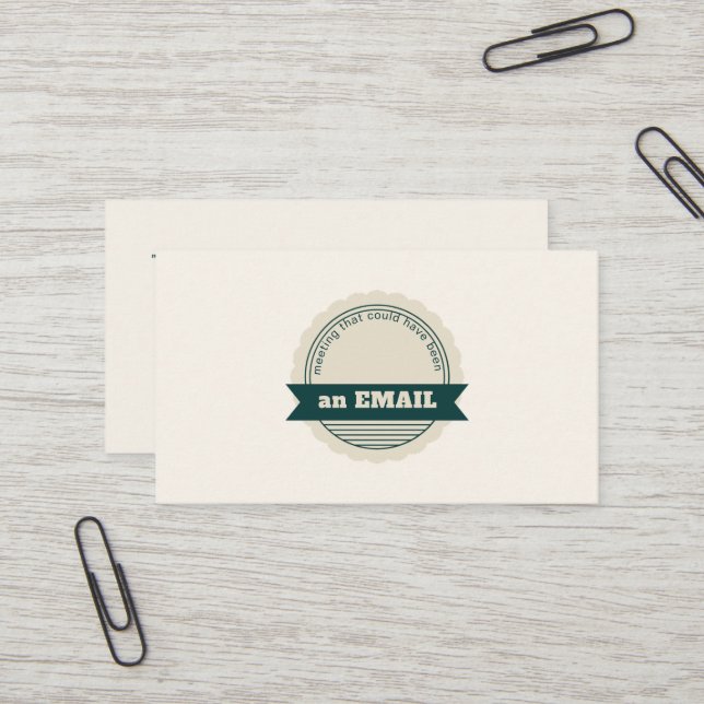 Vintage Business Card | meeting  (Front/Back In Situ)