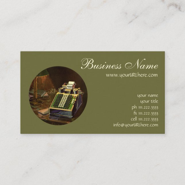 Vintage Business Comptometer Accounting Calculator Card (Front)