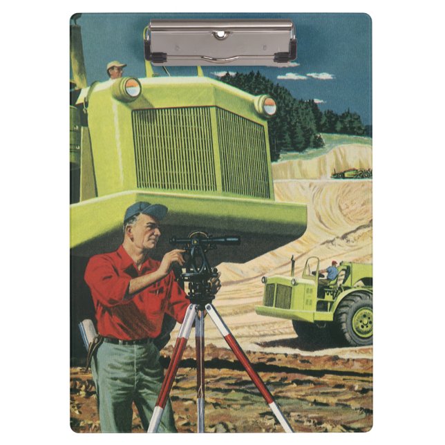 Vintage Business, Construction Site with Surveyor Clipboard (Front)