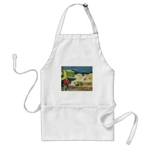 Vintage Business, Construction Site with Surveyor Standard Apron