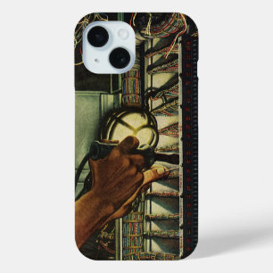 Vintage Business Electrician Circuit Breaker Panel iPhone 15 Case