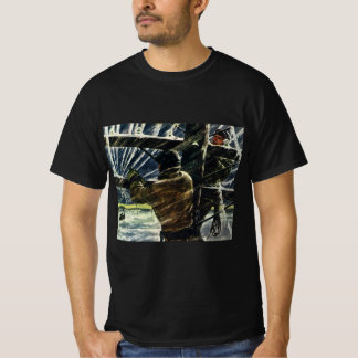 Vintage Business Electrician Working in Snow Storm T-Shirt