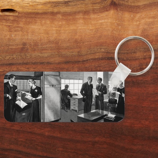 Vintage Business, Executive Businessmen Office Key Ring (Front)