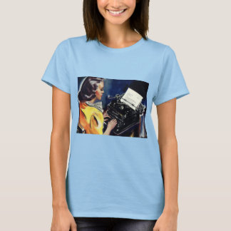 Vintage Business Executive Secretary Typing Letter T-Shirt