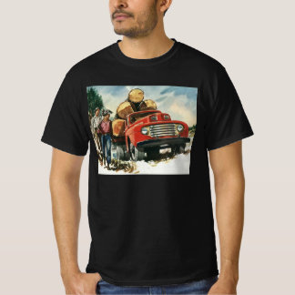 Vintage Business, Logging Truck with Lumberjacks T-Shirt