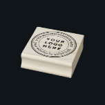 Vintage Business Logo Website Typewriter Rubber Stamp<br><div class="desc">Custom Business Logo Website Typewriter round rubber stamp</div>