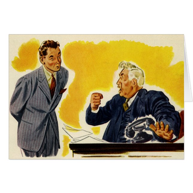 Vintage Business, Mad CEO Executive Boss Employee (Front Horizontal)