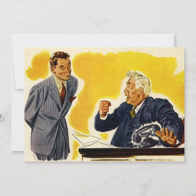 Vintage Business, Mad CEO Executive Boss Employee (Front)