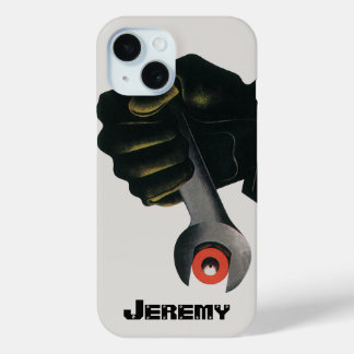 Vintage Business, Manufacturing Factory Machinist iPhone 15 Case