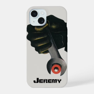 Vintage Business, Manufacturing Factory Machinist iPhone 15 Case