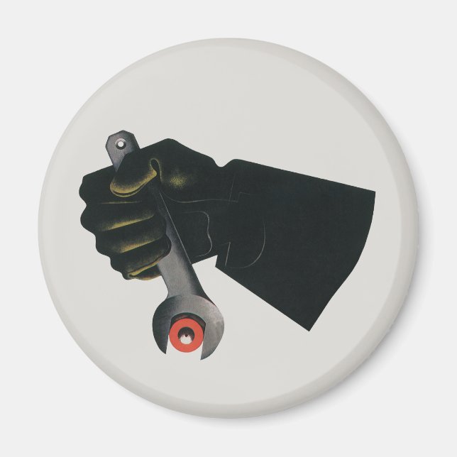 Vintage Business, Manufacturing Factory Machinist Magnet (Front)