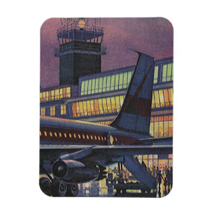 Vintage Business Passengers on Aeroplane at Airpor Magnet