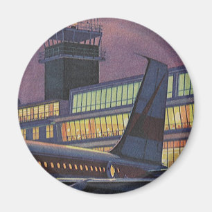 Vintage Business Passengers on Aeroplane at Airpor Magnet