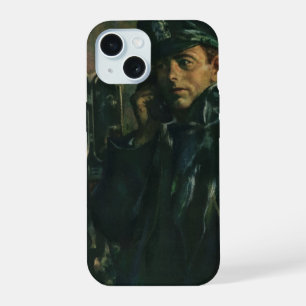 Vintage Business, Policeman on Emergency Telephone iPhone 15 Case