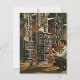 Vintage Business Radio Technician Fixing Equipment