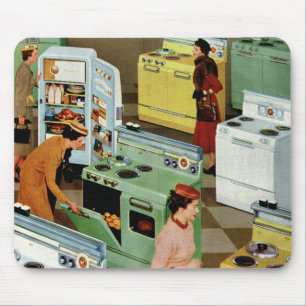 Vintage Business Retail, Appliance Showroom Store Mouse Pad