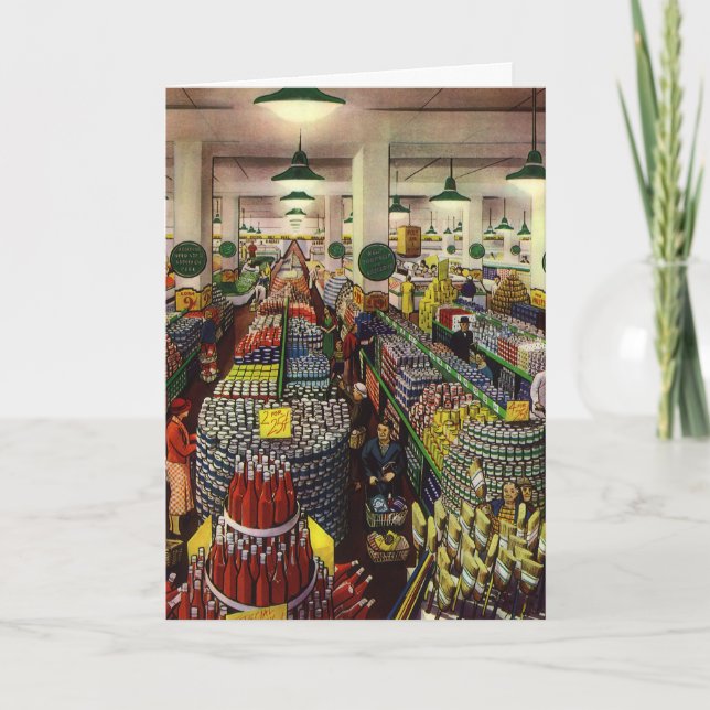 Vintage Business Supermarket, Food and Beverages Card (Front)