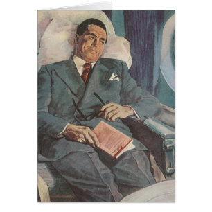 Vintage Business Travel, Reading on the Aeroplane