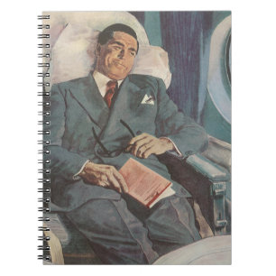 Vintage Business Travel, Reading on the Aeroplane Notebook