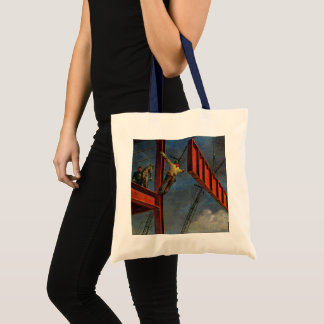 Vintage Business, Workers on Steel Construction Tote Bag