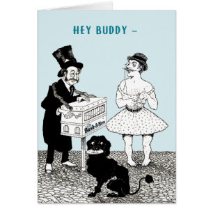 Vintage Busker Buddies Valentine Card