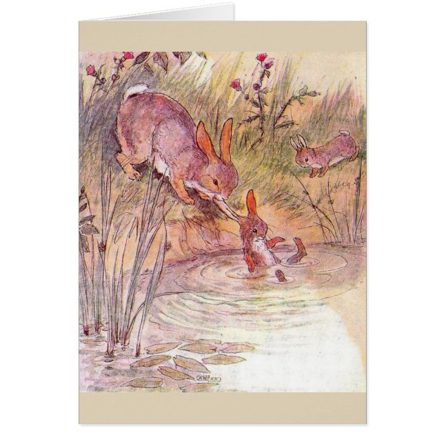 Vintage - Busy Mother Bunny, (Front)