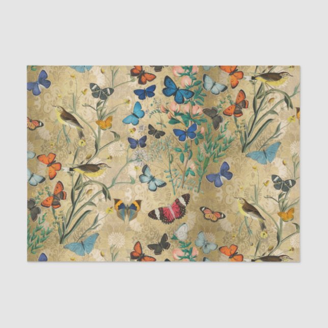 Vintage Butterflies and Decoupage Tissue Paper (Front)