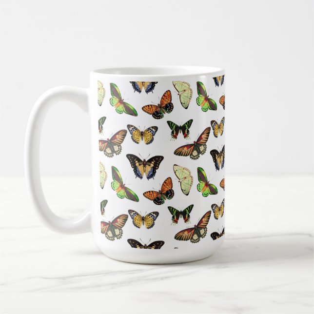 Vintage Butterflies Coffee Mug (Left)