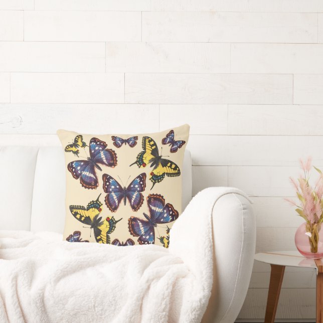 Vintage Butterflies Cushion (Couch)