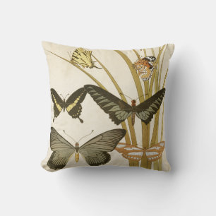 Vintage Butterflies Illustration Cushion