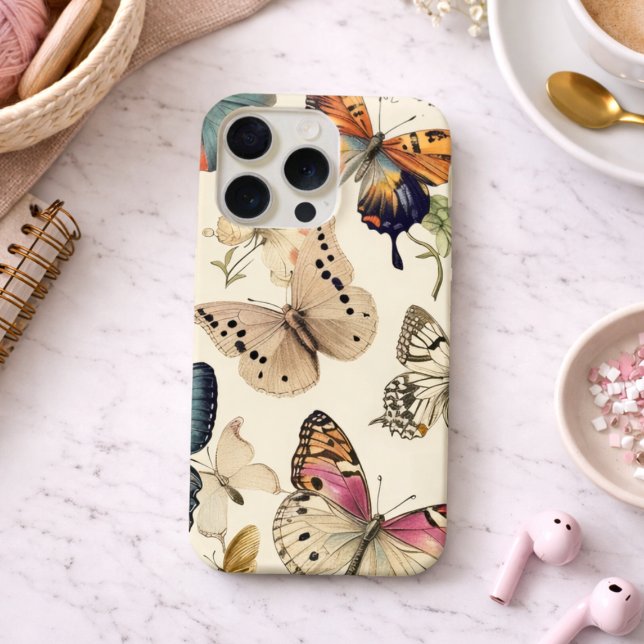 Vintage Butterflies iPhone Case (Creator Uploaded)