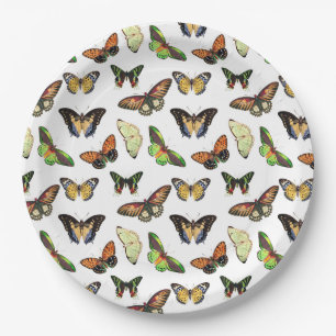 Vintage Butterflies Paper Plate