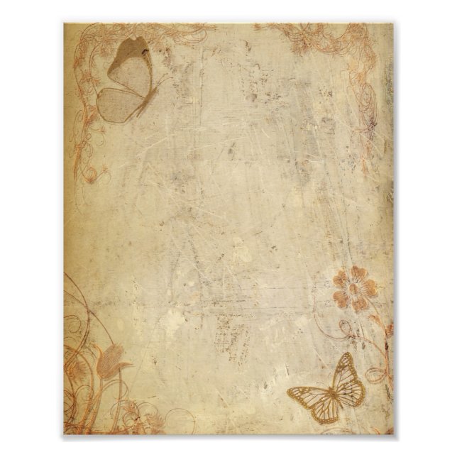 Vintage Butterflies Photo Print (Front)