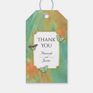 Vintage Butterflies Southwest Colours Thank You Gift Tags