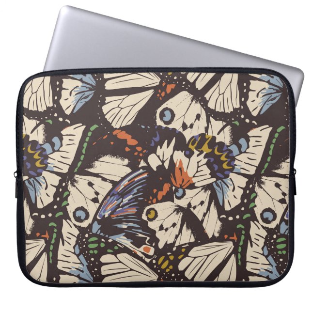 Vintage butterflies surface pattern. Colourful,  t Laptop Sleeve (Front)