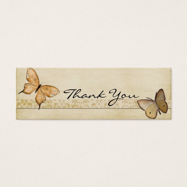 Vintage Butterflies Thank You Note (Front)