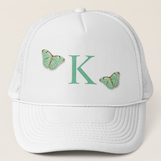 Vintage Butterflies with Any Monogram Trucker Hat (Front)
