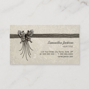 Vintage Butterfly Antique Jewellery business card