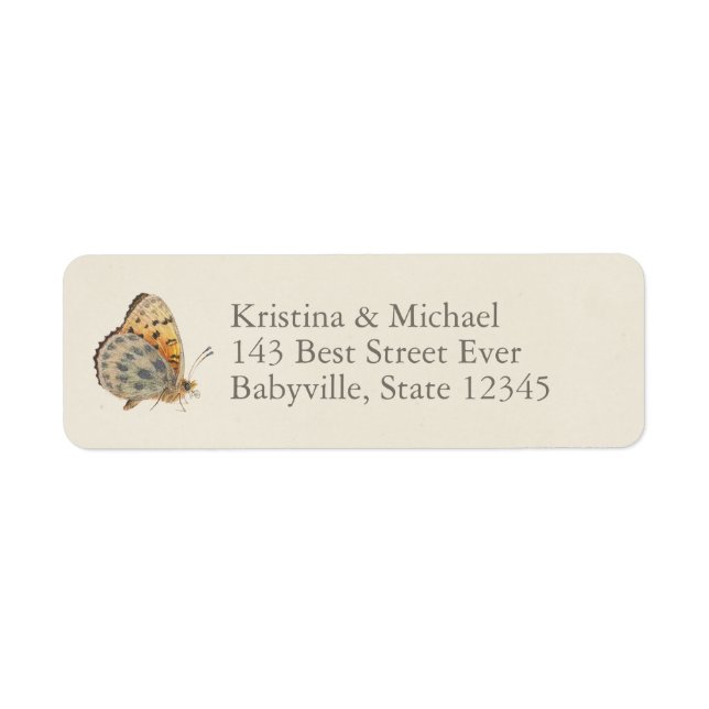 Vintage Butterfly Baby Shower  (Front)