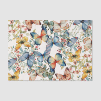 Vintage Butterfly Beautiful Cream Decoupage  Tissue Paper